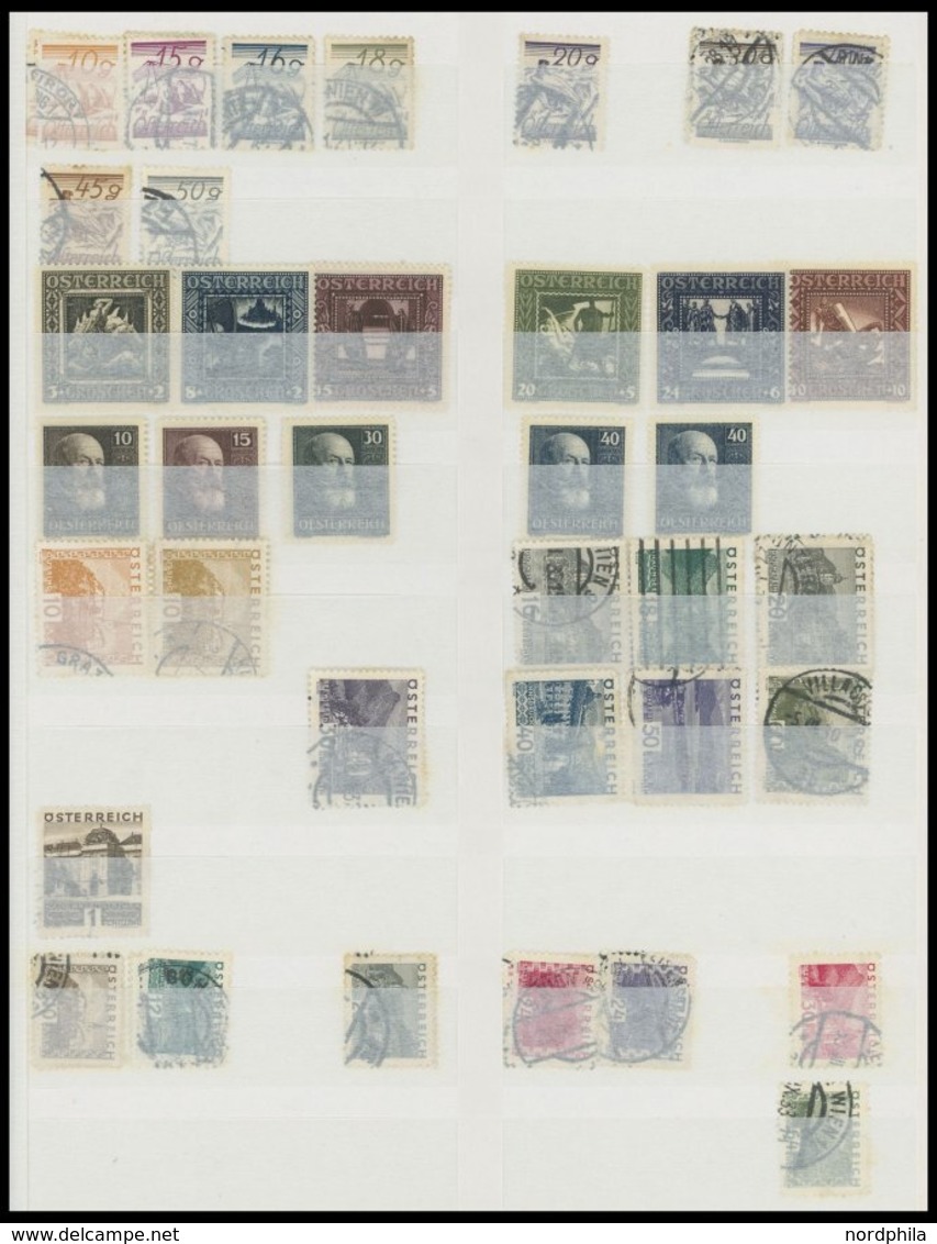 SAMMLUNGEN O,**,* , überwiegend Gestempelte Sammlung Österreich Von 1867-2003 Mit Einigen Mittleren Ausgaben Und Portoma - Collections