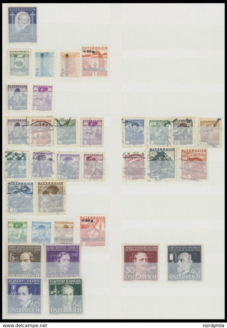 SAMMLUNGEN O,**,* , überwiegend Gestempelte Sammlung Österreich Von 1867-2003 Mit Einigen Mittleren Ausgaben Und Portoma - Collections