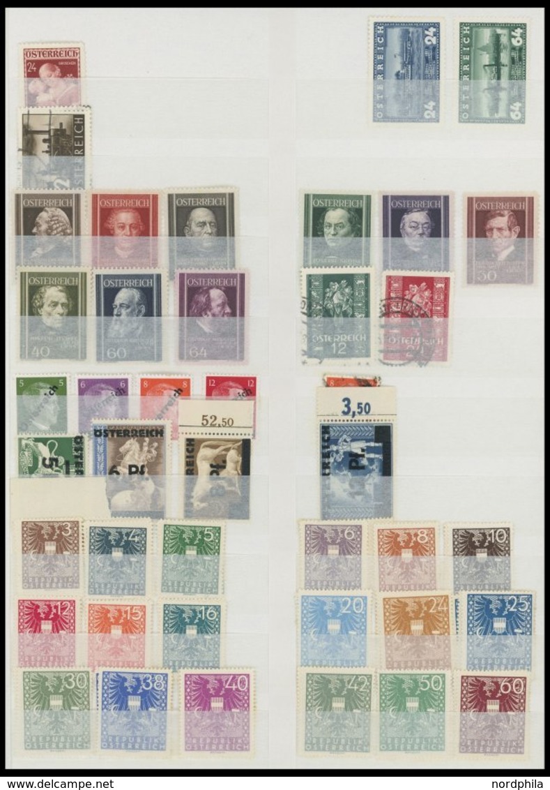 SAMMLUNGEN O,**,* , überwiegend Gestempelte Sammlung Österreich Von 1867-2003 Mit Einigen Mittleren Ausgaben Und Portoma - Collections