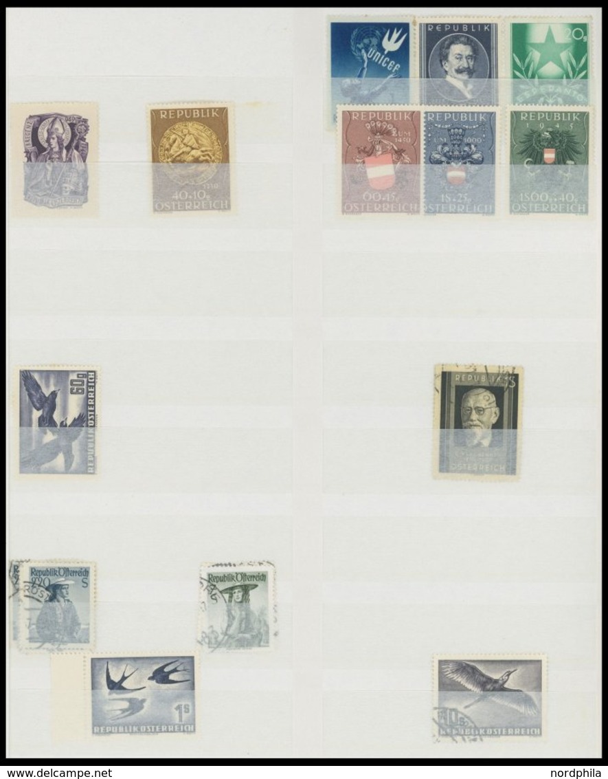 SAMMLUNGEN O,**,* , überwiegend Gestempelte Sammlung Österreich Von 1867-2003 Mit Einigen Mittleren Ausgaben Und Portoma - Collections