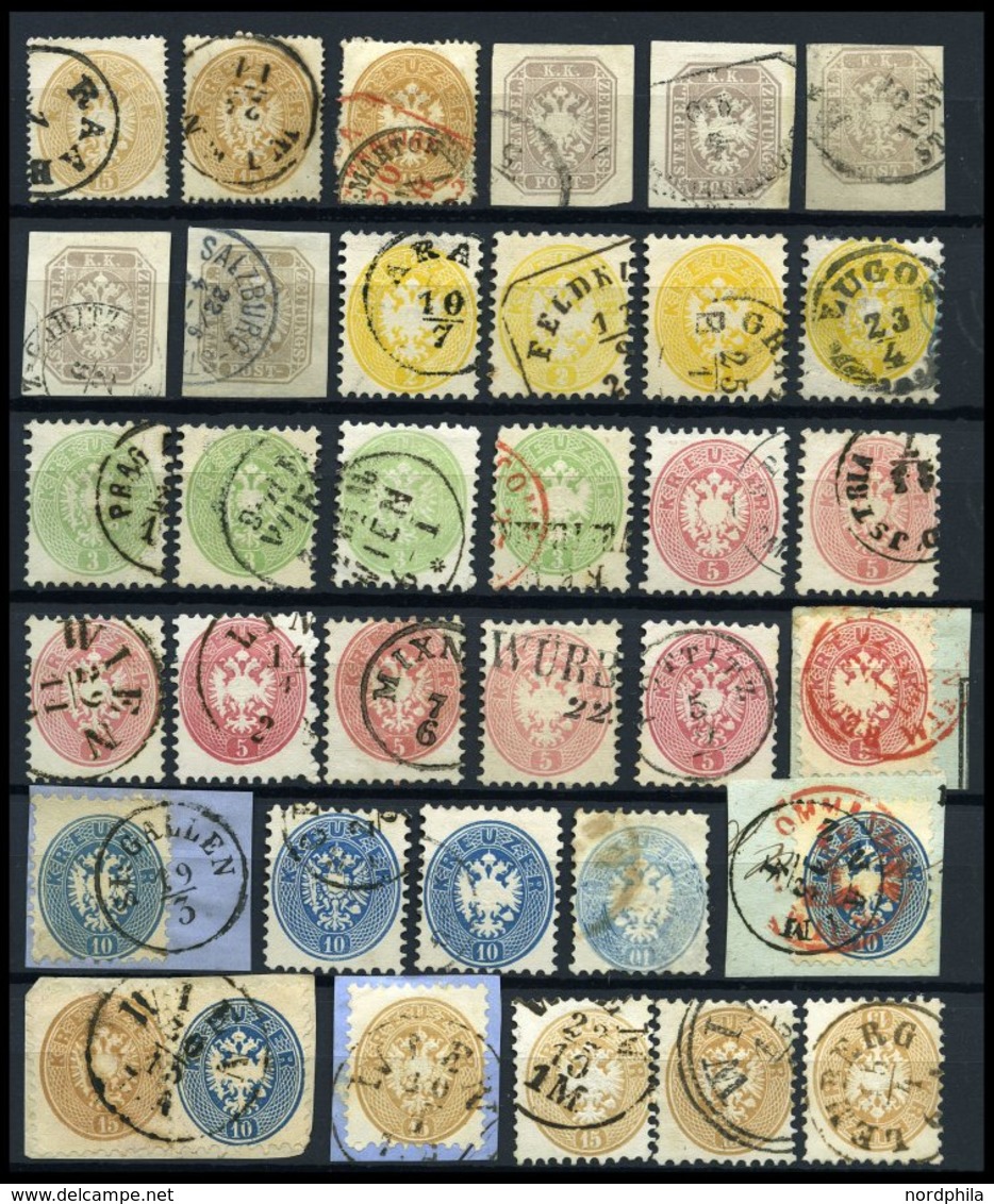 LOTS O,BrfStk , 1858-1884, Schöne Partie Von 112 Werten, Dabei Farbnuancen, Gute Stempel (auch Farbige) Etc., Fast Nur P - Collezioni