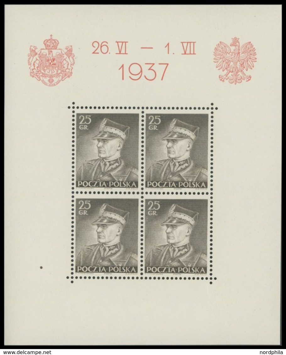 POLEN Bl. 2-4 **, 1937, Besuch Des Königs Von Rumänien, 3 Prachtblocks Mi. 150.- - Autres & Non Classés