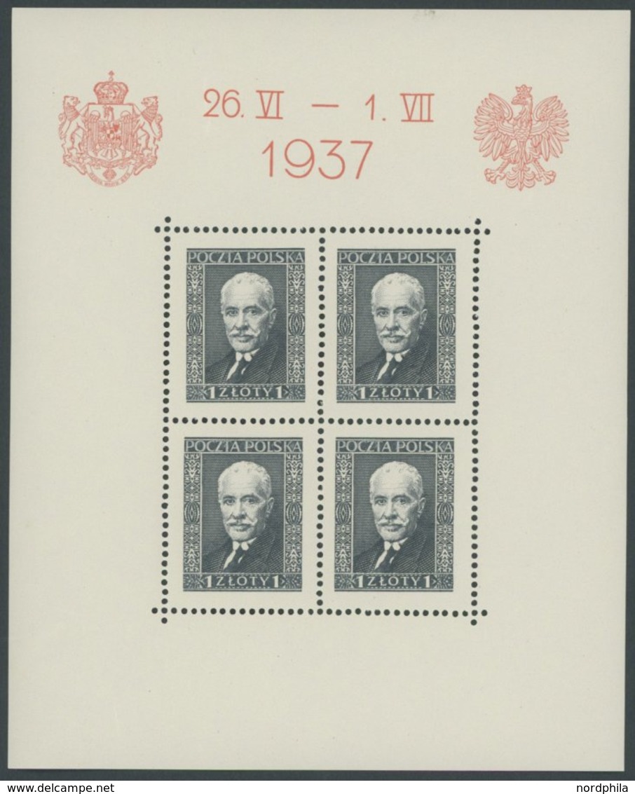 POLEN Bl. 2-4 **, 1937, Besuch Des Königs Von Rumänien, 3 Prachtblocks Mi. 150.- - Sonstige & Ohne Zuordnung