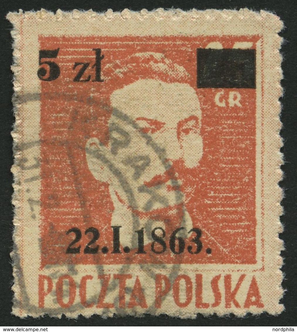 POLEN 389 O, 1945, 5 Zl. Auf 25 Gr. Januar-Aufstand, Pracht, Mi. 100.- - Other & Unclassified