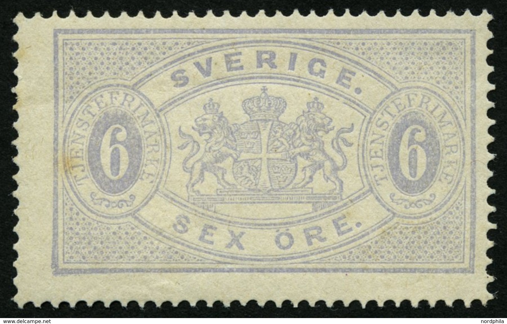 DIENSTMARKEN D 4A **, 1874, 6 Ö. Lilagrau, Gezähnt 14, Postfrisch, Kleiner Brauner Punkt Sonst Pracht, R! - Service