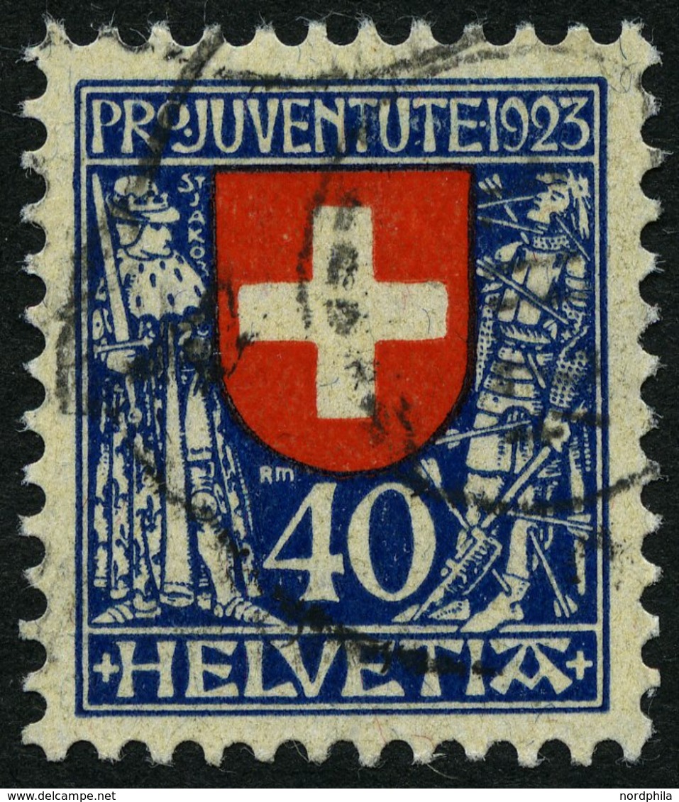 SCHWEIZ BUNDESPOST 188 O, 1923, 40 C. Pro Juventute, Pracht, Mi. 65.- - 1843-1852 Kantonalmarken Und Bundesmarken