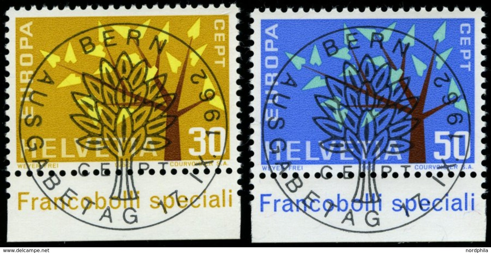 SCHWEIZ BUNDESPOST 756/7 O, 1962, Europa Mit Ersttags-Vollstempeln, Pracht - 1843-1852 Kantonalmarken Und Bundesmarken