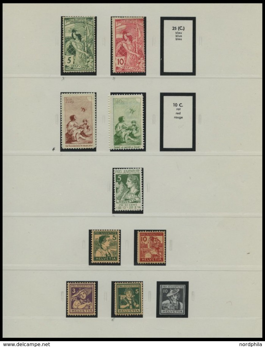 SAMMLUNGEN *,** , Ungebrauchte Sammlung Schweiz Von 1862-1937 Mit Vielen Guten Werten Und Sätzen, Sauber Im SAFE-dual Al - Collections