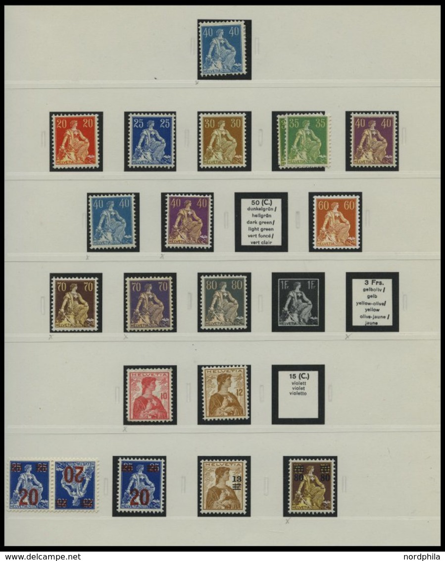 SAMMLUNGEN *,** , Ungebrauchte Sammlung Schweiz Von 1862-1937 Mit Vielen Guten Werten Und Sätzen, Sauber Im SAFE-dual Al - Collections