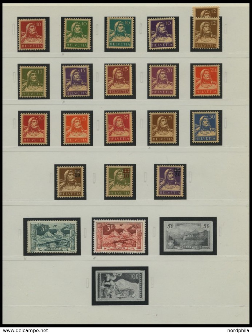 SAMMLUNGEN *,** , Ungebrauchte Sammlung Schweiz Von 1862-1937 Mit Vielen Guten Werten Und Sätzen, Sauber Im SAFE-dual Al - Collections