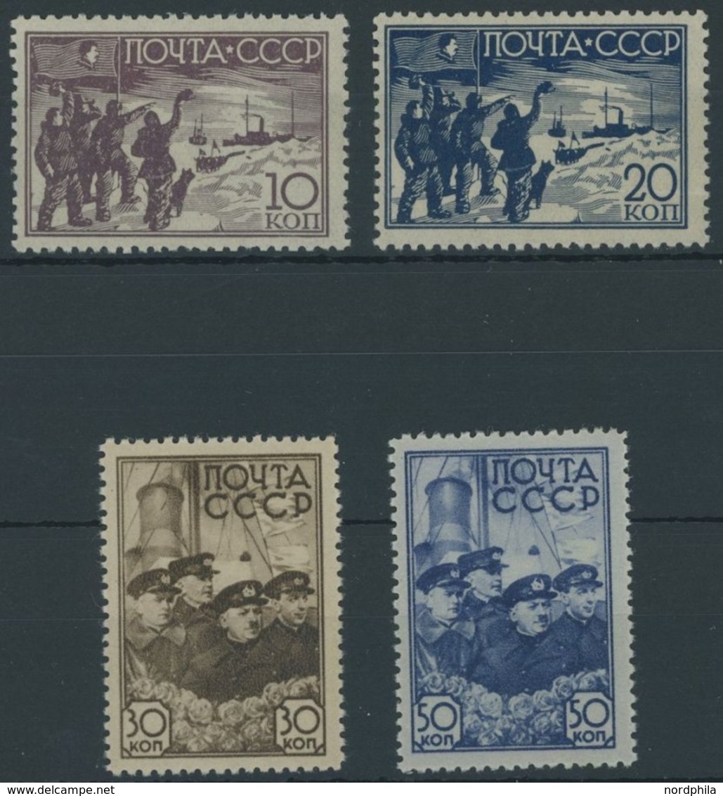 SOWJETUNION 614-17 **, 1938, Bergung Der Expeditionsmannschaft, Postfrischer Prachtsatz, Mi. 70.- - Oblitérés