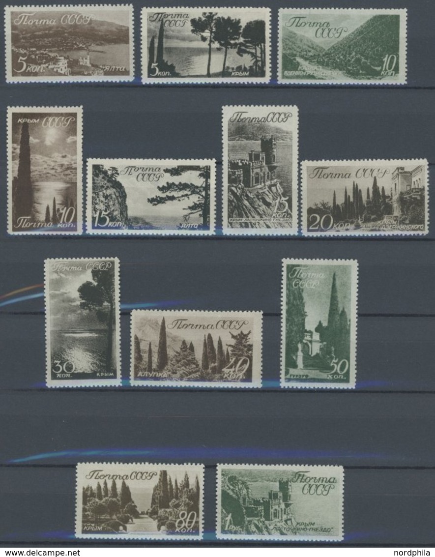 SOWJETUNION 625-36 **, 1938, Landschaften Der Krim Und Des Kaukasus, Postfrisch, üblich Gezähnter Prachtsatz, Mi. 450.- - Oblitérés