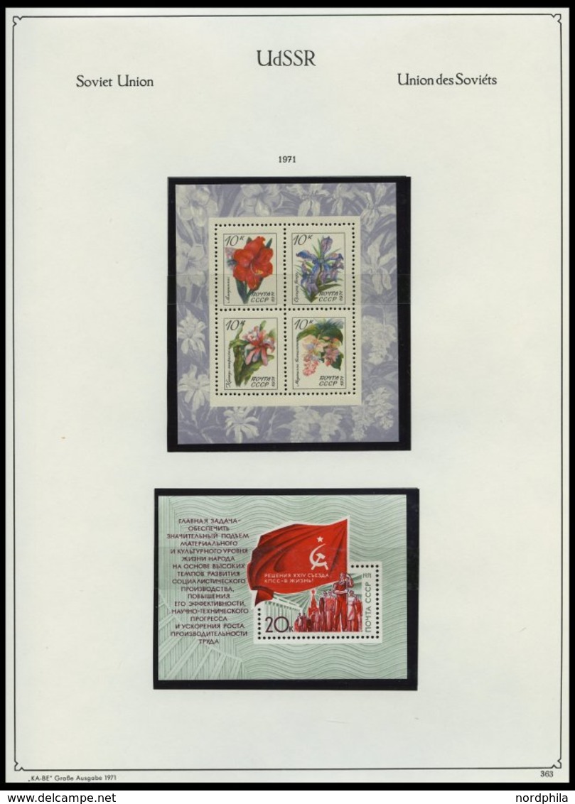 SAMMLUNGEN, LOTS **, Bis Auf Wenige Werte Komplette Postfrische Sammlung Sowjetunion Von 1965-72 Im KA-BE Album, Prachte - Oblitérés
