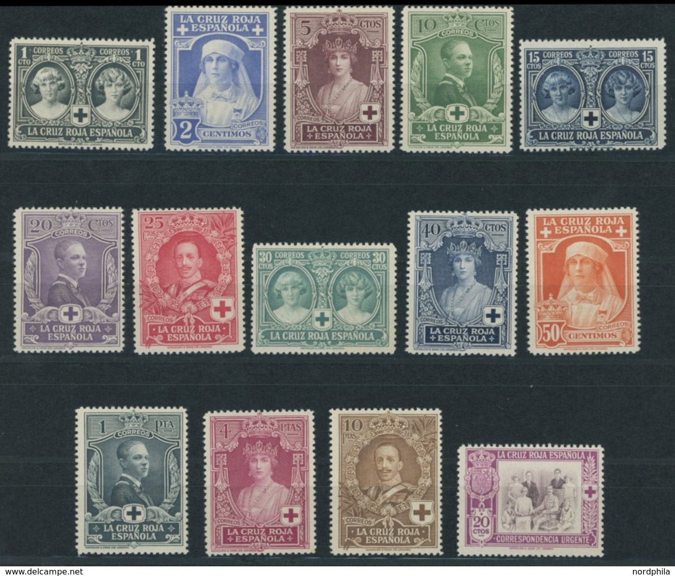 SPANIEN 298-311 **, 1926, Rotes Kreuz, Prachtsatz, Mi. 250.- - Autres & Non Classés