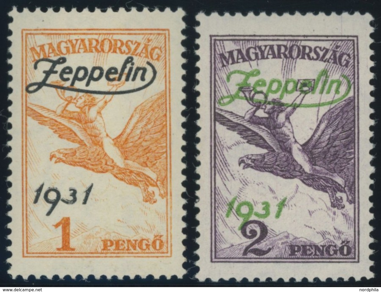 UNGARN 478/9 **, 1931, Graf Zeppelin, Pracht, Mi. 200.- - Other & Unclassified