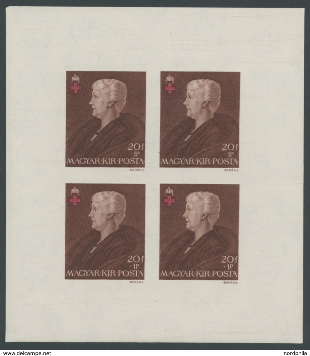 UNGARN 696-98B KB **, 1924, Rotes Kreuz, Ungezähnt, In Kleinbogen, Pracht, Mi. 100.- - Other & Unclassified