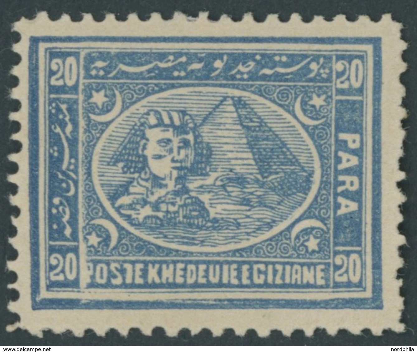 ÄGYPTEN 16IA *, 1872, 20 Pa. Blau, Gezähnt L 121/2:131/2, Falzreste, Pracht, Mi. 140.- - Autres & Non Classés