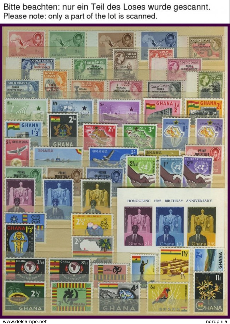 GHANA **, *, 1957-80, Ungebrauchte, Wohl Fast Komplette Sammlung Im Einsteckbuch, Mit Vielen Blocks Und Kleinbogen, Prac - Ghana (1957-...)