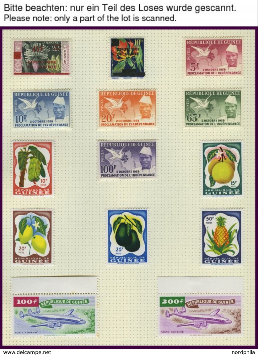 GUINEA *, **, 1959-68, Praktisch Komplette Sammlung Im Album (ohne Ungezähnte Ausgaben), Blocks Wohl Alle Postfrisch, Pr - Guinea (1958-...)