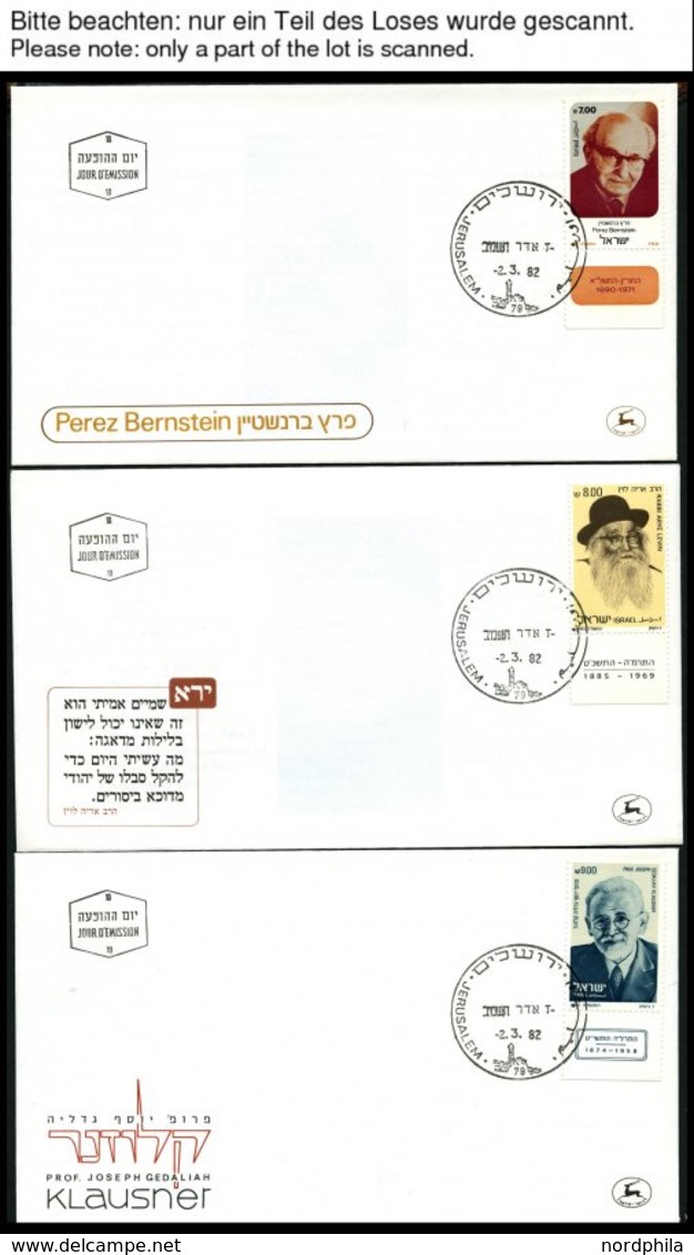 ISRAEL - SAMMLUNGEN, LOTS 1982-87, 6 Komplette Jahrgänge (ohne Kleinbogen) Auf FDC`s, Pracht, Markenwert: Mi. 346.- - Lots & Serien