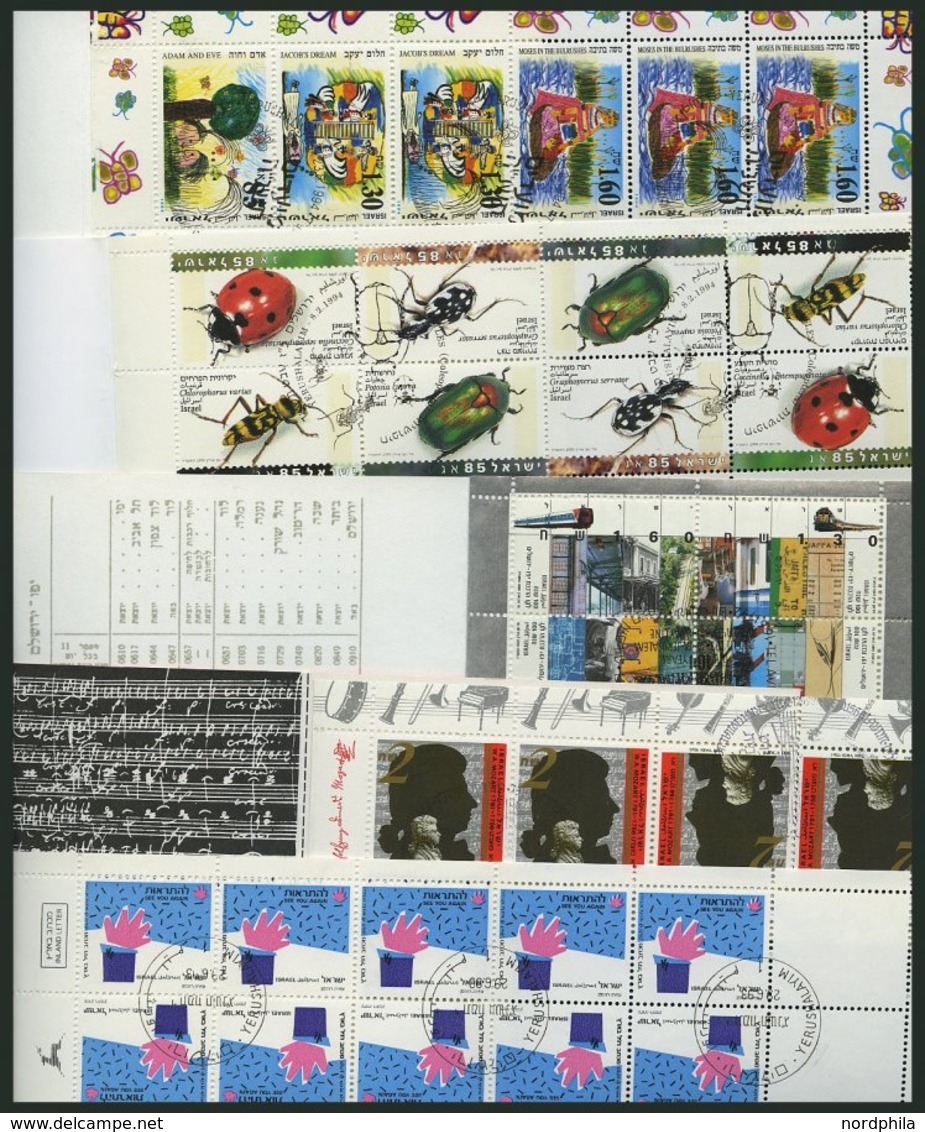 ISRAEL - SAMMLUNGEN, LOTS MH O, 1989-94, 5 Verschiedene Markenheftchen, Pracht, Mi. 134.- - Collezioni & Lotti