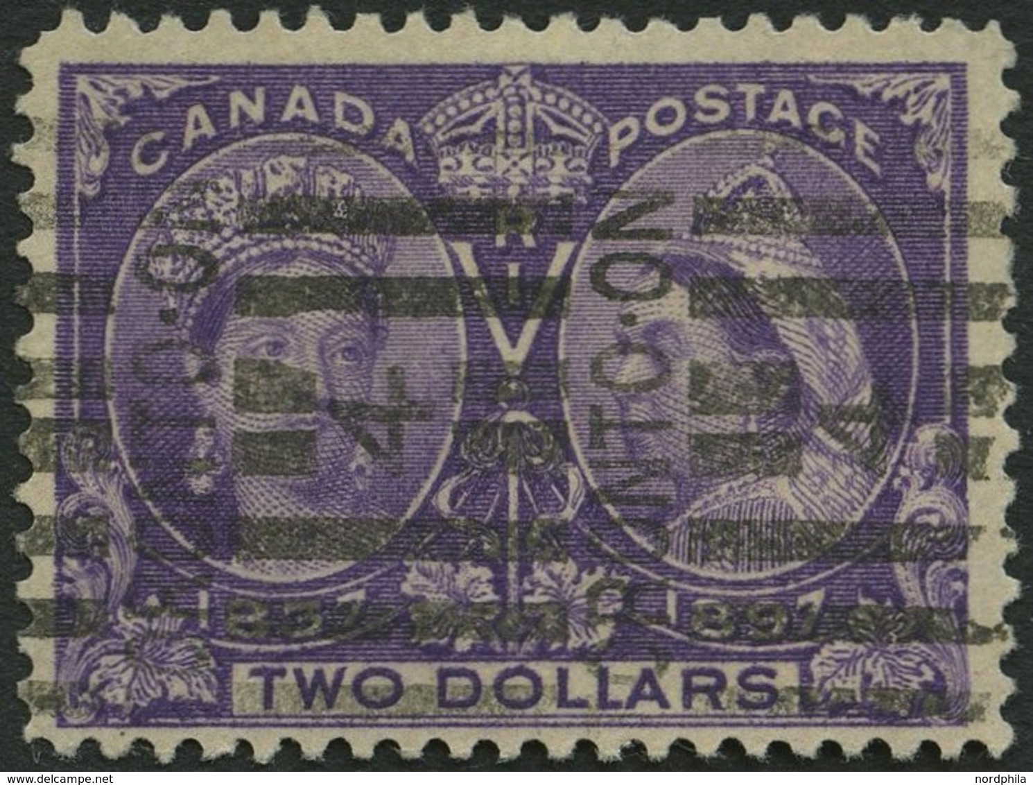 KANADA 50 O, 1897, 2 $ Violett, Pracht, Signiert Gebrüder Senf, Mi. 500.- - Kanada