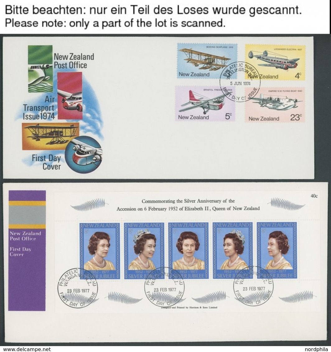 NEUSEELAND 1973-90, 65 Verschiedene FDC`s, Dazu 3 Gedenkblöcke Und Einige Besonderheiten, Prachterhaltung - Altri & Non Classificati