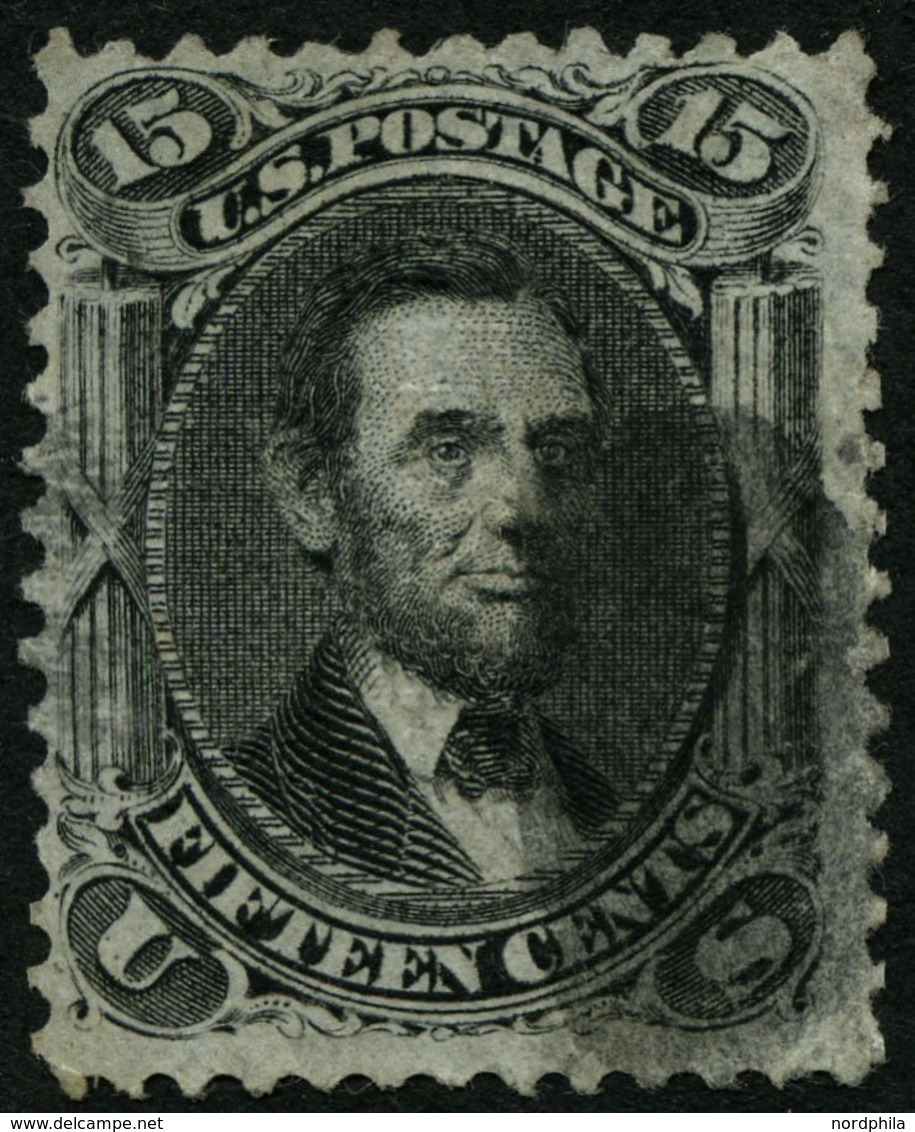 USA 22WVIIt O, Scott 98, 1861, 15 C. Lincoln, Waffeleinpressung Type VII, üblich Gezähnt Pracht, $ 275.- - Other & Unclassified