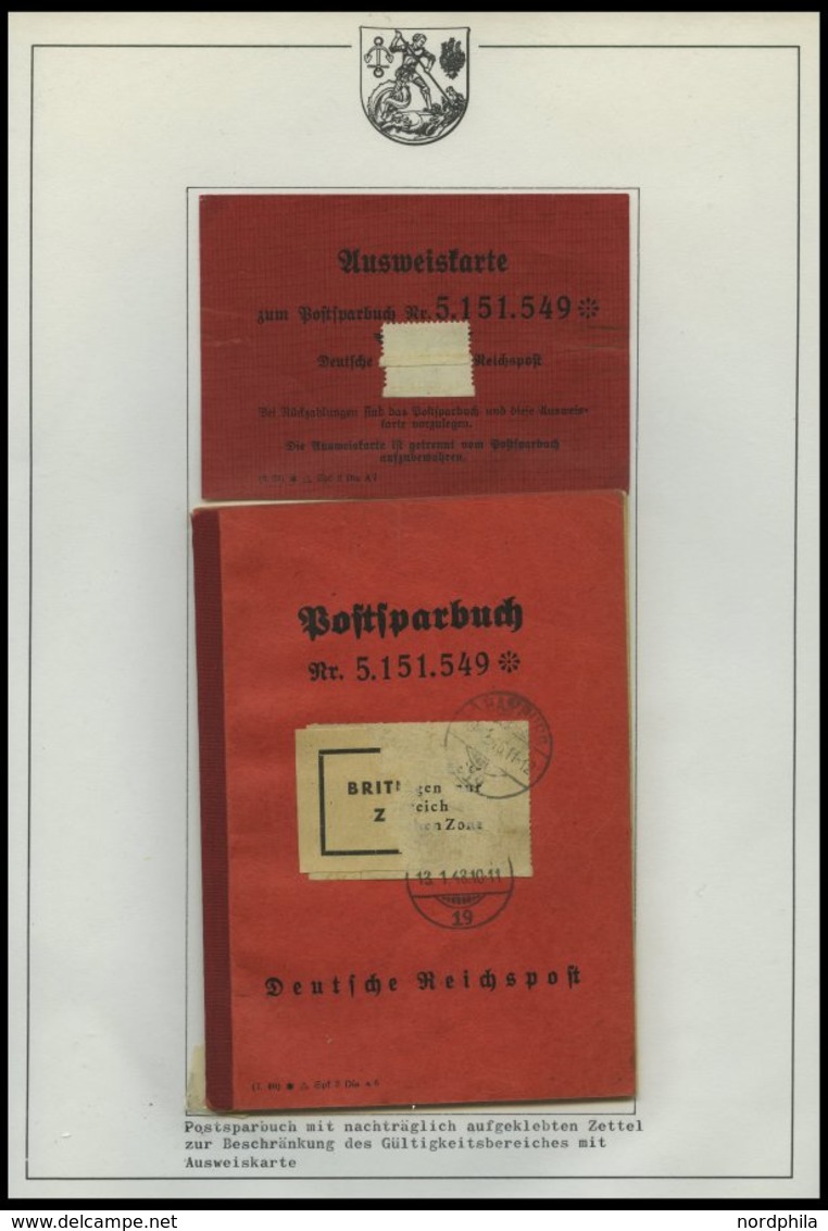 SLG., LOTS DEUTSCHLAND 1945 - ca. 1960, Stempelsammlung Heide in Holstein in 3 Bänden, überwiegend Belege der Alliierten