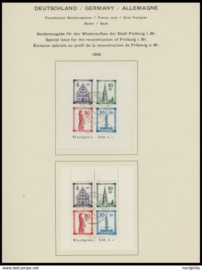 SLG., LOTS DEUTSCHLAND O,* , Sammlung Französische Zone Und Saarland Auf Schaubekseiten Mit Vielen Guten Ausgaben, Prach - Sammlungen