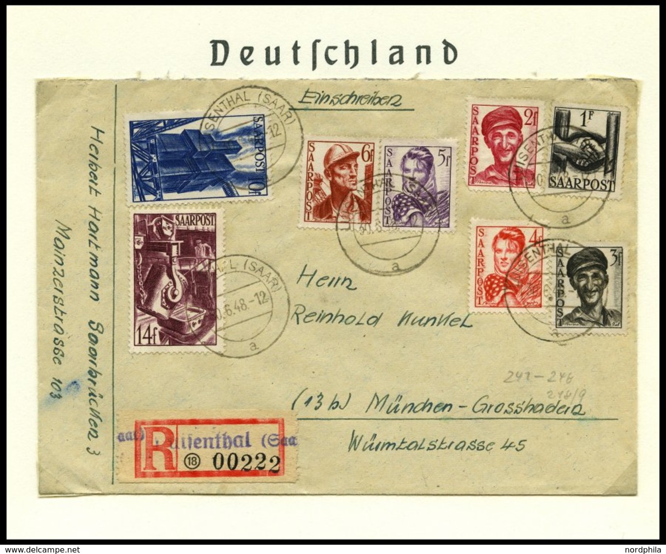 DIVERSES - SAMMLUNGEN, LO O,Brief , Gestempelte Sammlung Saargebiet Und Saarland Von 1920-56 Im Leuchtturm Album, Abstem - Collections