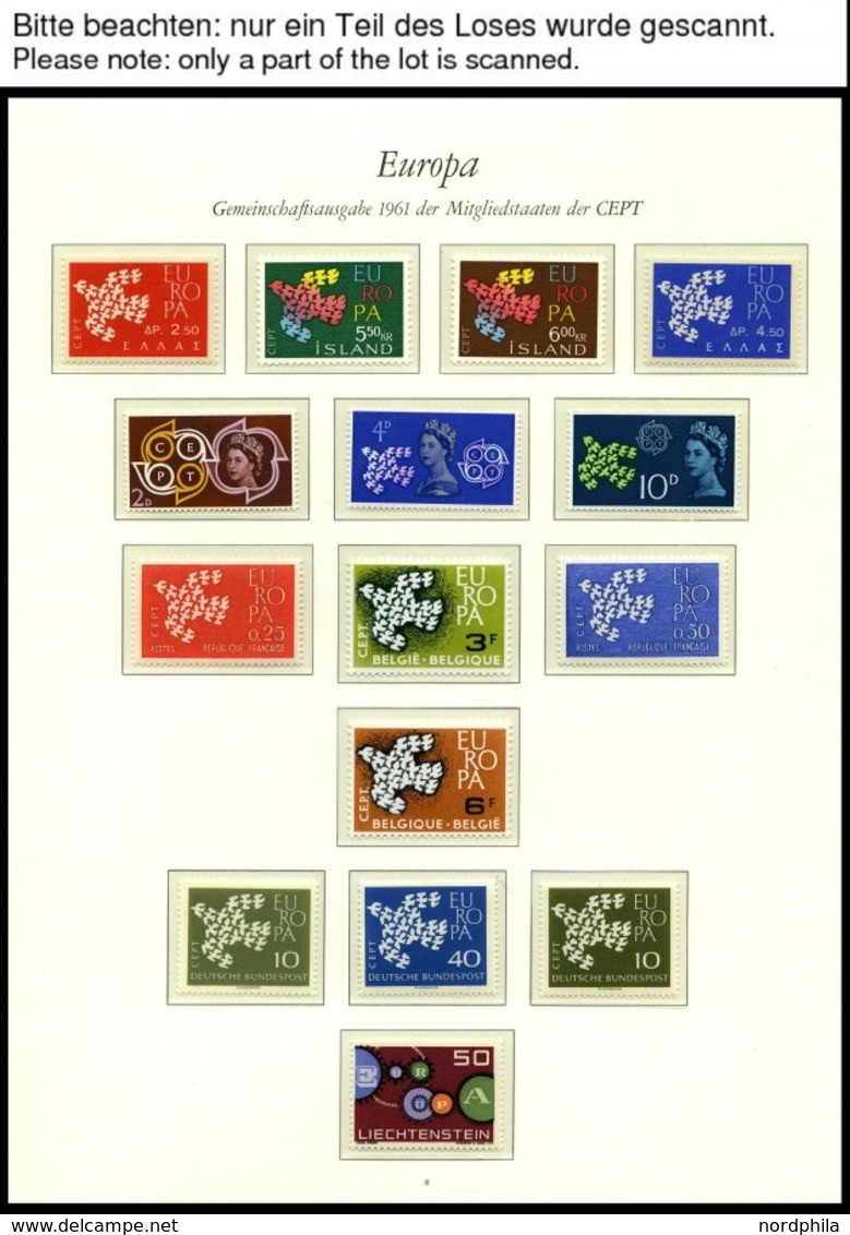 EUROPA UNION **, 1961-64, Taube, Stilisierter Baum, Ornament Und Stilisierte Blume, 4 Komplette Jahrgänge, Pracht, Mi. 2 - Collections