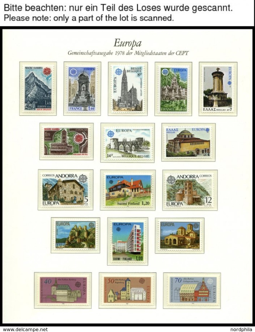 EUROPA UNION **, 1978, Baudenkmäler, Kompletter Jahrgang, Pracht, Mi. 150.30 - Collections