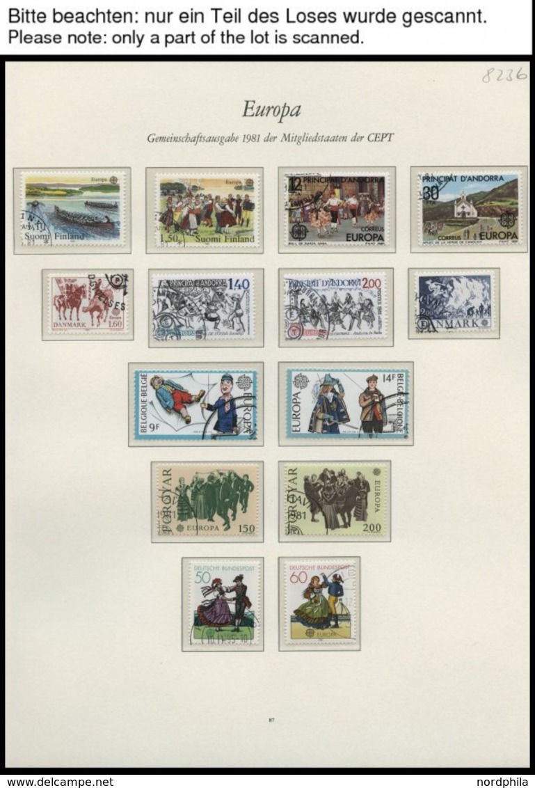 EUROPA UNION O, 1981/2, Folklore Und Historische Ereignisse, 2 Komplette Jahrgänge, Pracht, Mi. 151.80 - Collections