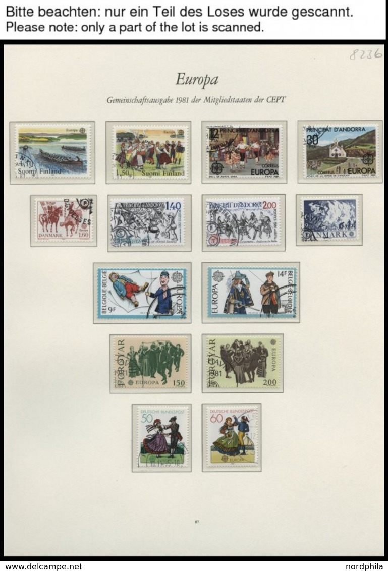 EUROPA UNION O, 1981/2, Folklore Und Historische Ereignisse, 2 Komplette Jahrgänge, Pracht, Mi. 151.80 - Collezioni