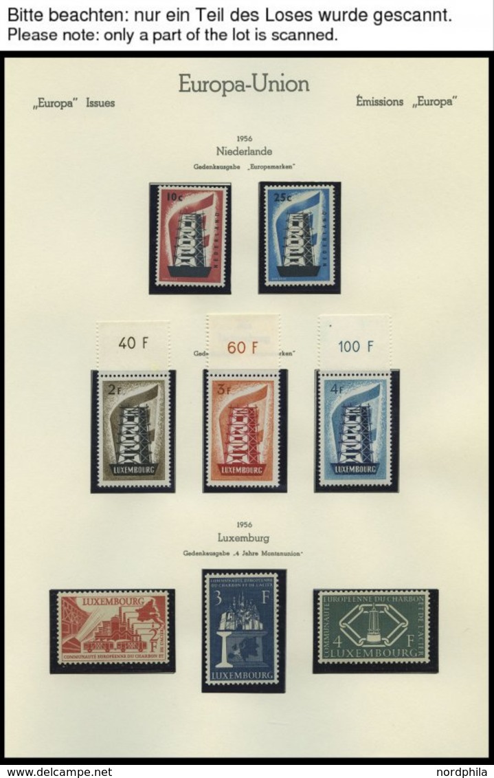 EUROPA UNION **, Postfrische Sammlung Europa-Union Von 1956-92 In 5 Leuchtturm Alben, Komplett Bis Auf Andorra-Spanische - Verzamelingen