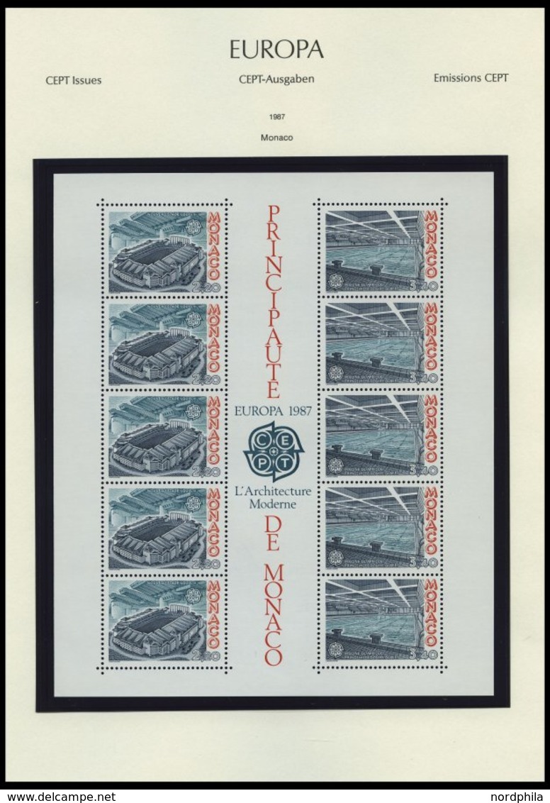 EUROPA UNION **, Postfrische Sammlung Europa-Union Von 1956-92 In 5 Leuchtturm Alben, Komplett Bis Auf Andorra-Spanische - Verzamelingen