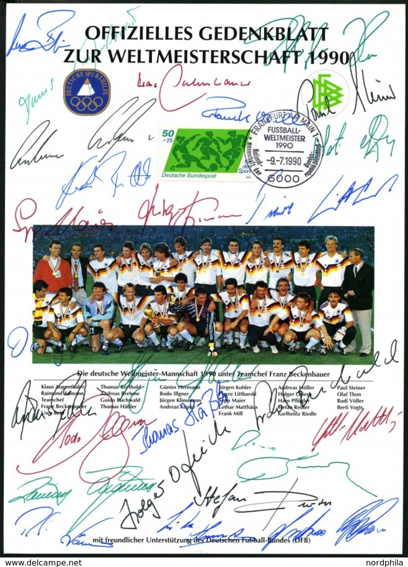 SPORT **,o,Brief , XIV. Fußball-Weltmeisterschaft 1990 In 3 Spezialalben, Mit Blocks, Kleinbogen, Markenheftchen, FDC`s, - Autres & Non Classés