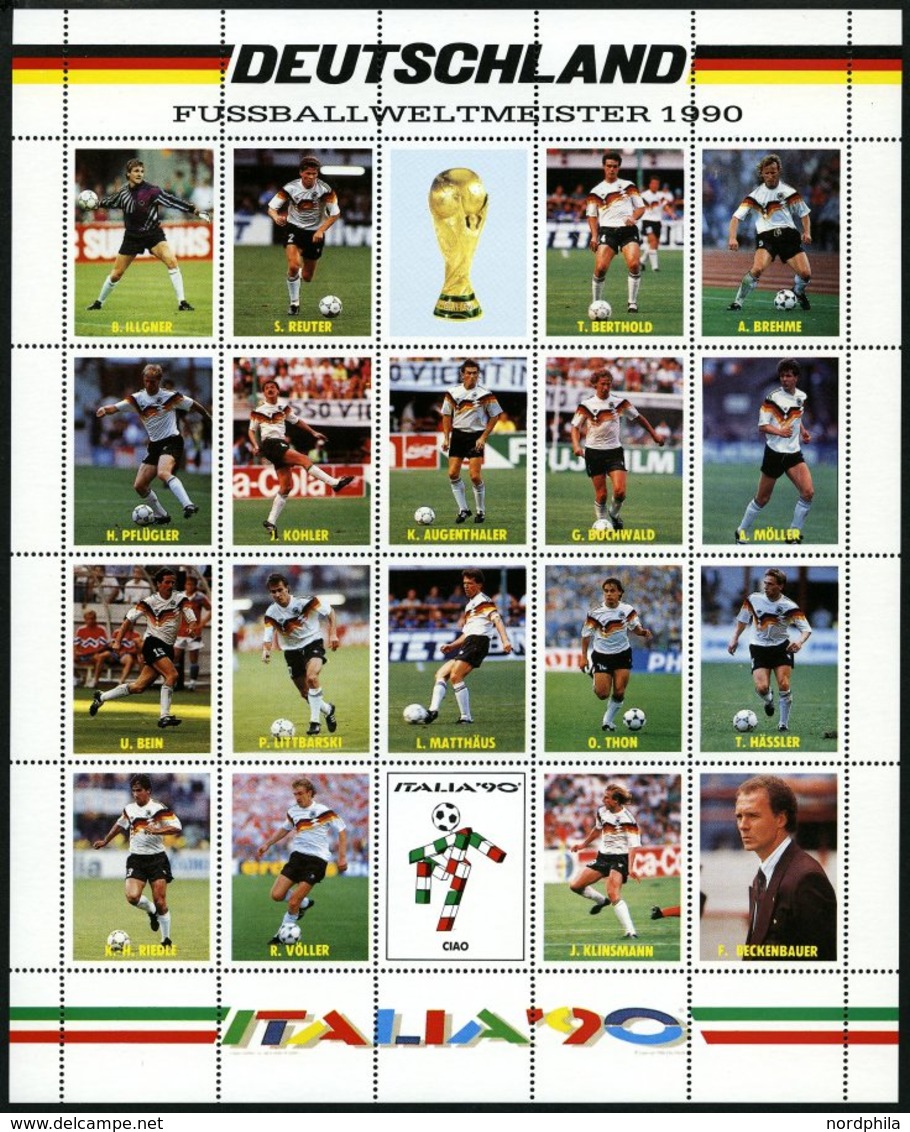 SPORT **,o,Brief , XIV. Fußball-Weltmeisterschaft 1990 In 3 Spezialalben, Mit Blocks, Kleinbogen, Markenheftchen, FDC`s, - Altri & Non Classificati