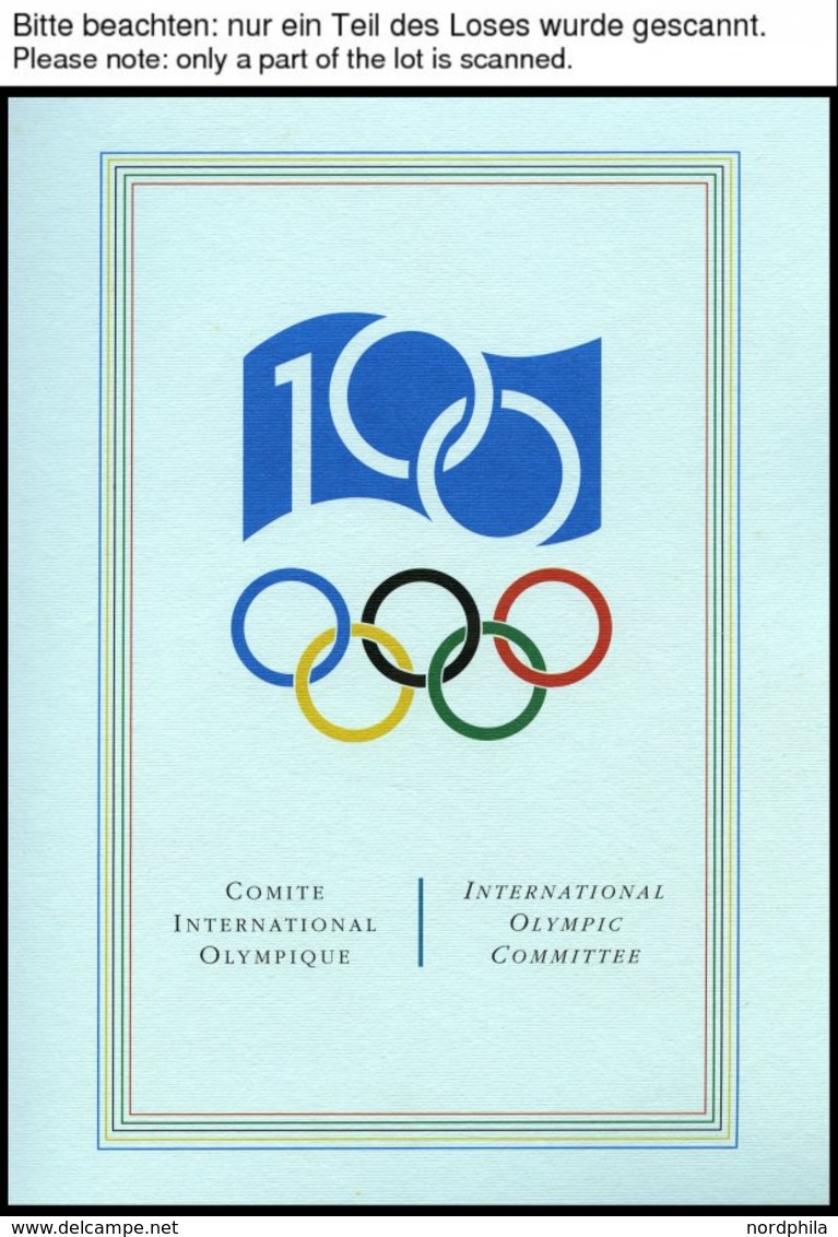 SPORT **,Brief , Präsentation Der Philatelie Kollektion Zum 100 Jährigen Bestehen Des IOC In 3 Bolaffi Spezialalben (dre - Altri & Non Classificati