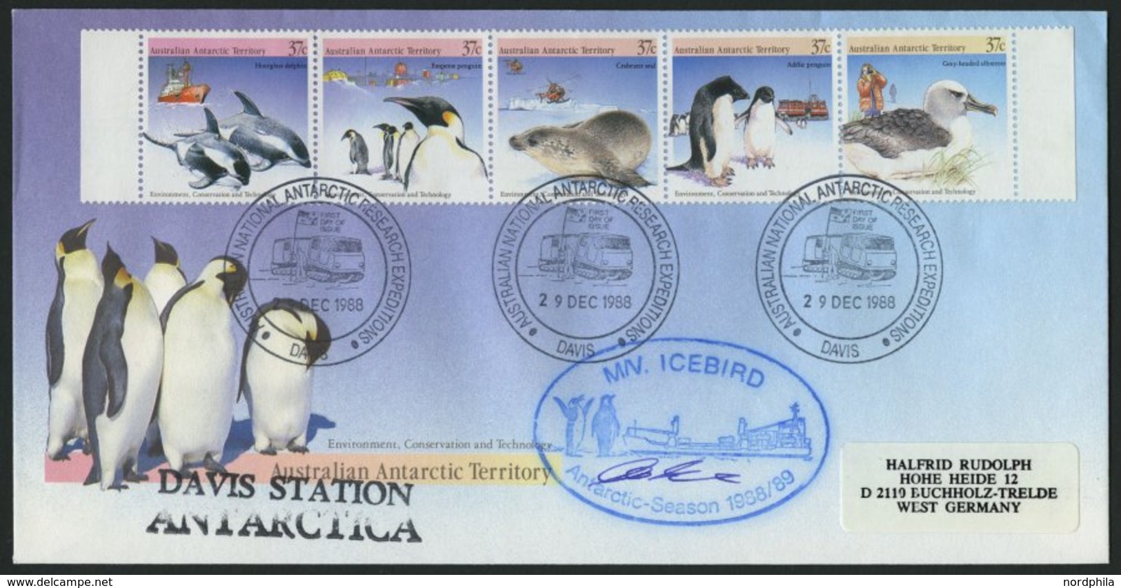 SONSTIGE MOTIVE 1980-93, Antarktis-Expeditionen, interessante Sammlung mit 83 verschiedenen Belegen, u.a. ICEBIRD und GO