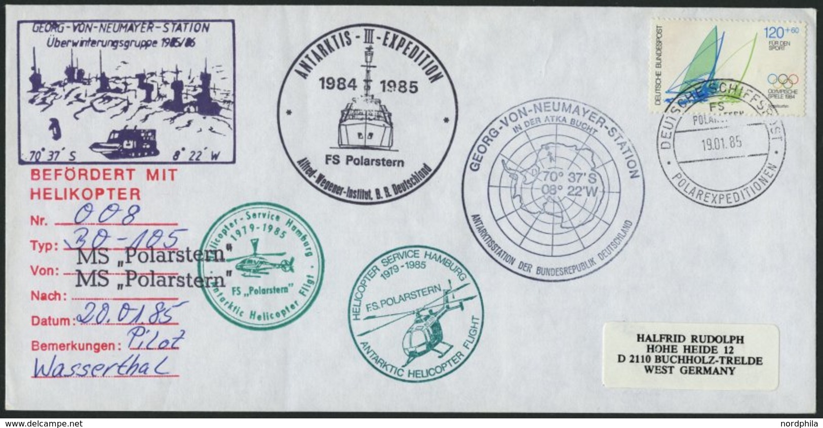 SONSTIGE MOTIVE 1982-85, Erste Und Zweite Antarktis-Expedition Der Polarstern, Interessante Sammlung Mit 84 Verschiedene - Ohne Zuordnung