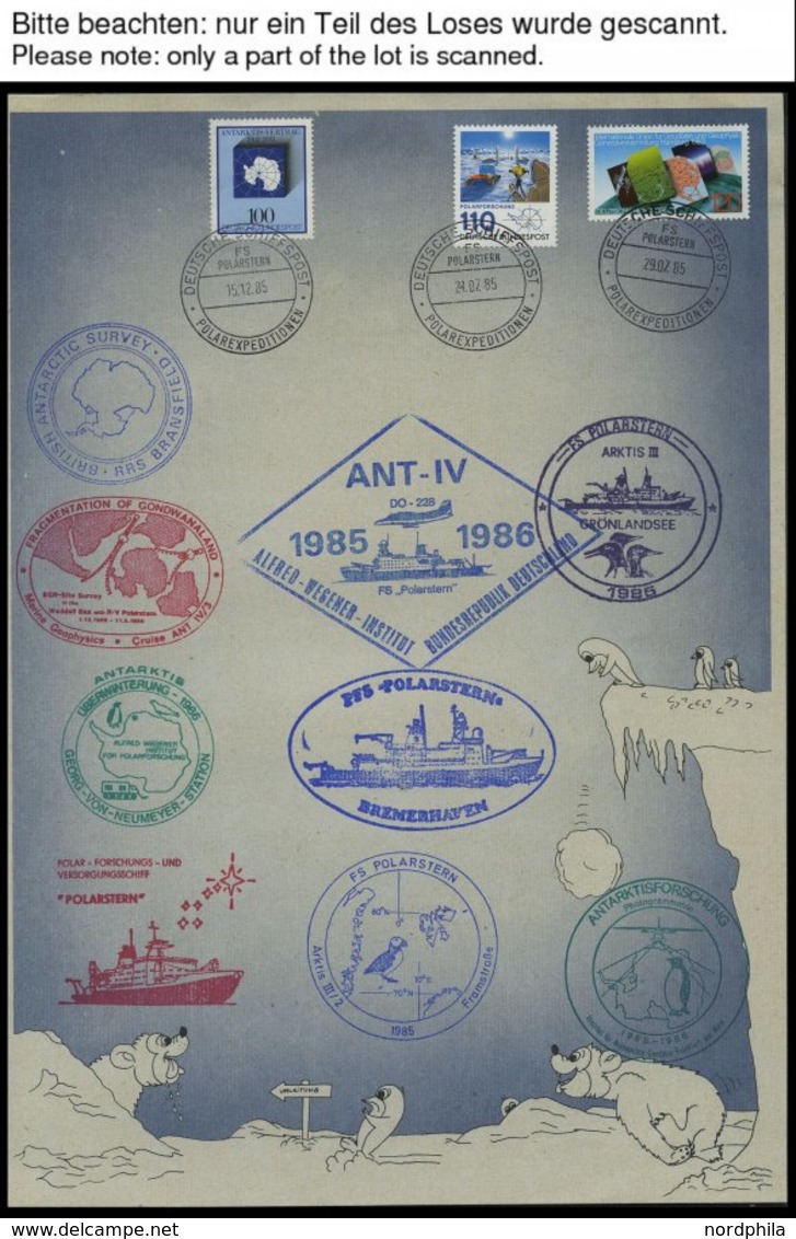 SONSTIGE MOTIVE 1985/6, Dritte Und Vierte Antarktis-Expedition Der Polarstern, Interessante Sammlung Mit 118 Verschieden - Ohne Zuordnung