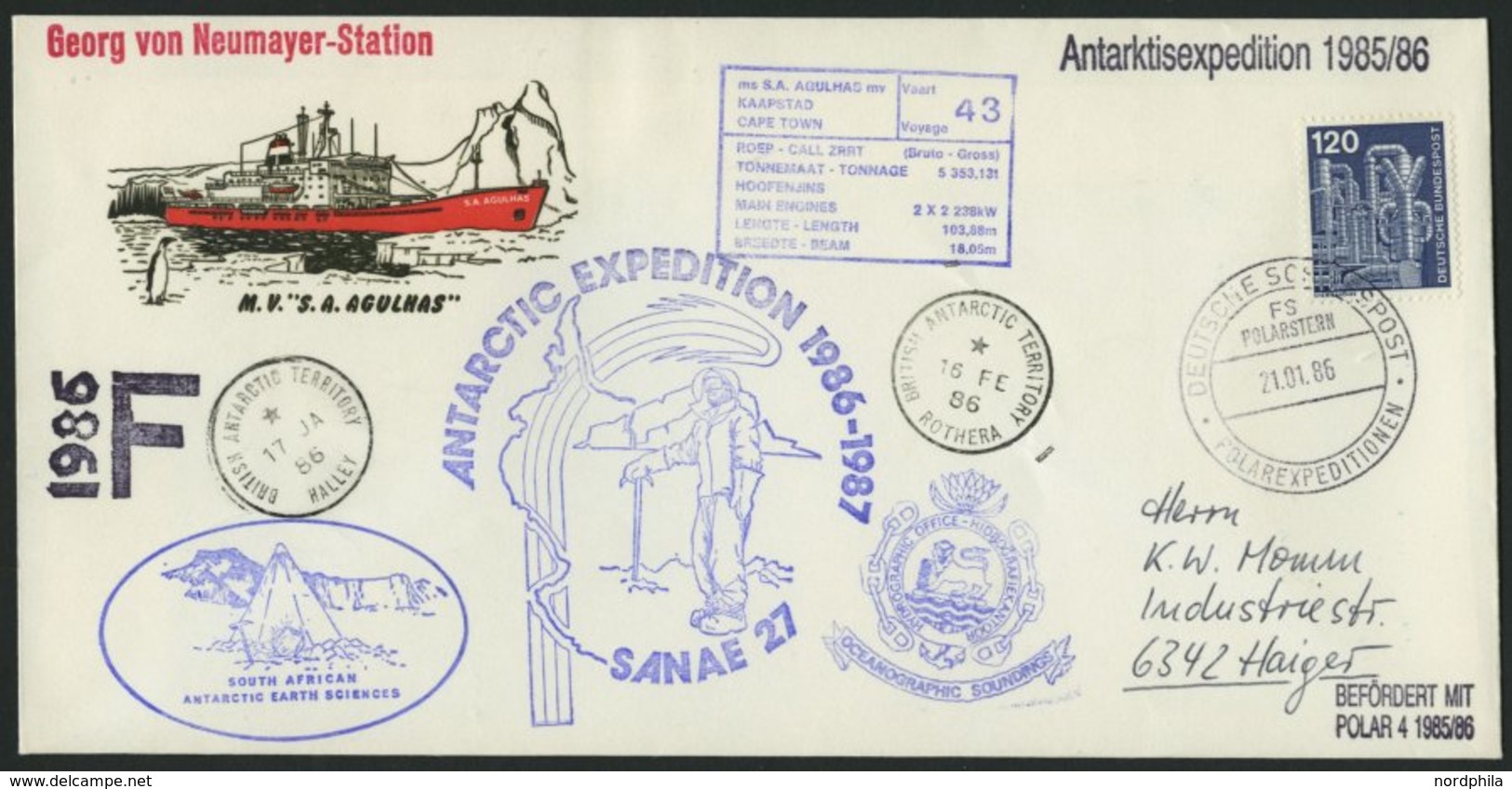 SONSTIGE MOTIVE 1985/6, Dritte Und Vierte Antarktis-Expedition Der Polarstern, Interessante Sammlung Mit 118 Verschieden - Unclassified