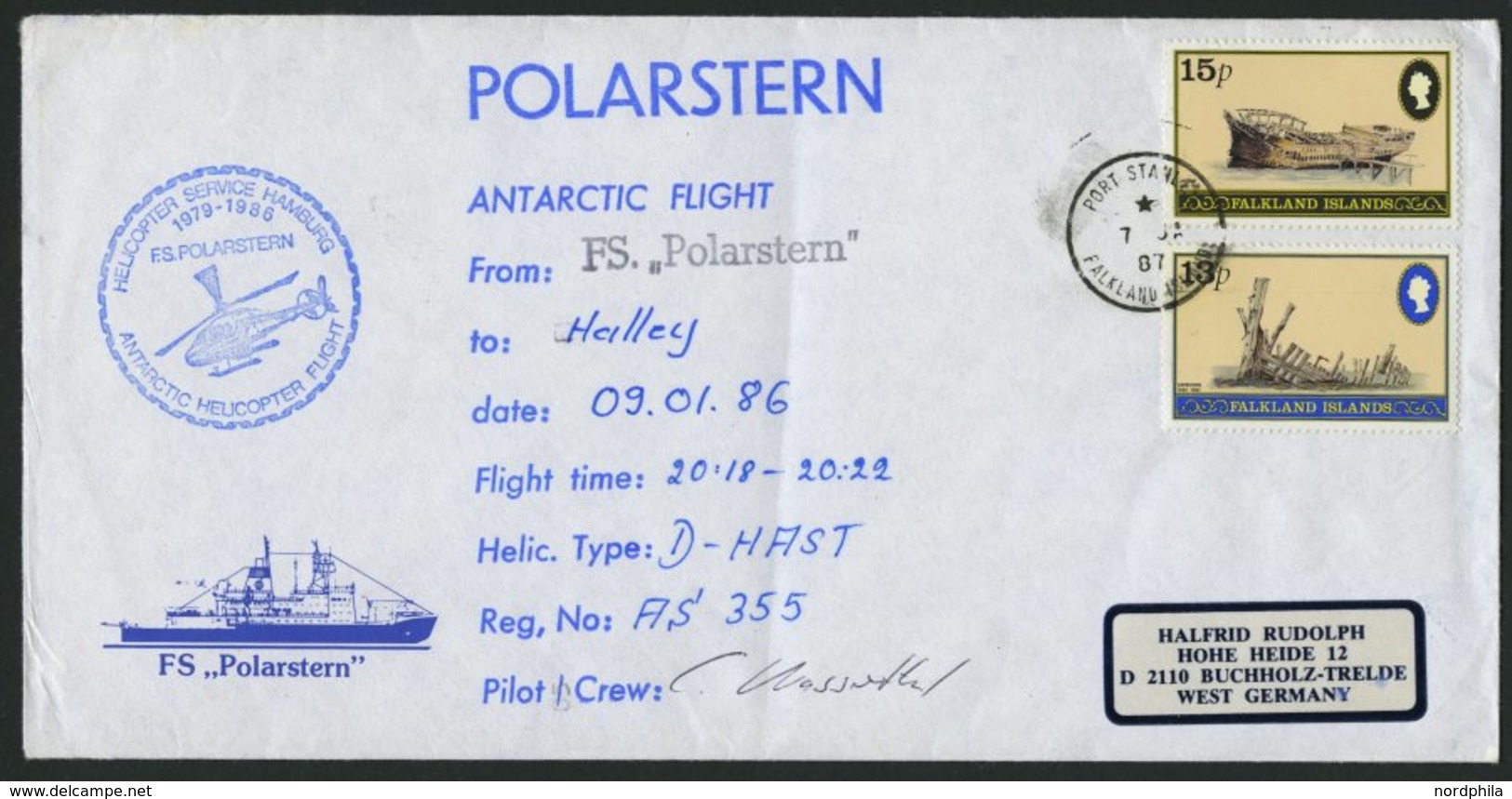 SONSTIGE MOTIVE 1986/7, Vierte Und Fünfte Antarktis-Expedition Der Polarstern, Sammlung Mit 96 Verschiedenen Belegen Und - Unclassified