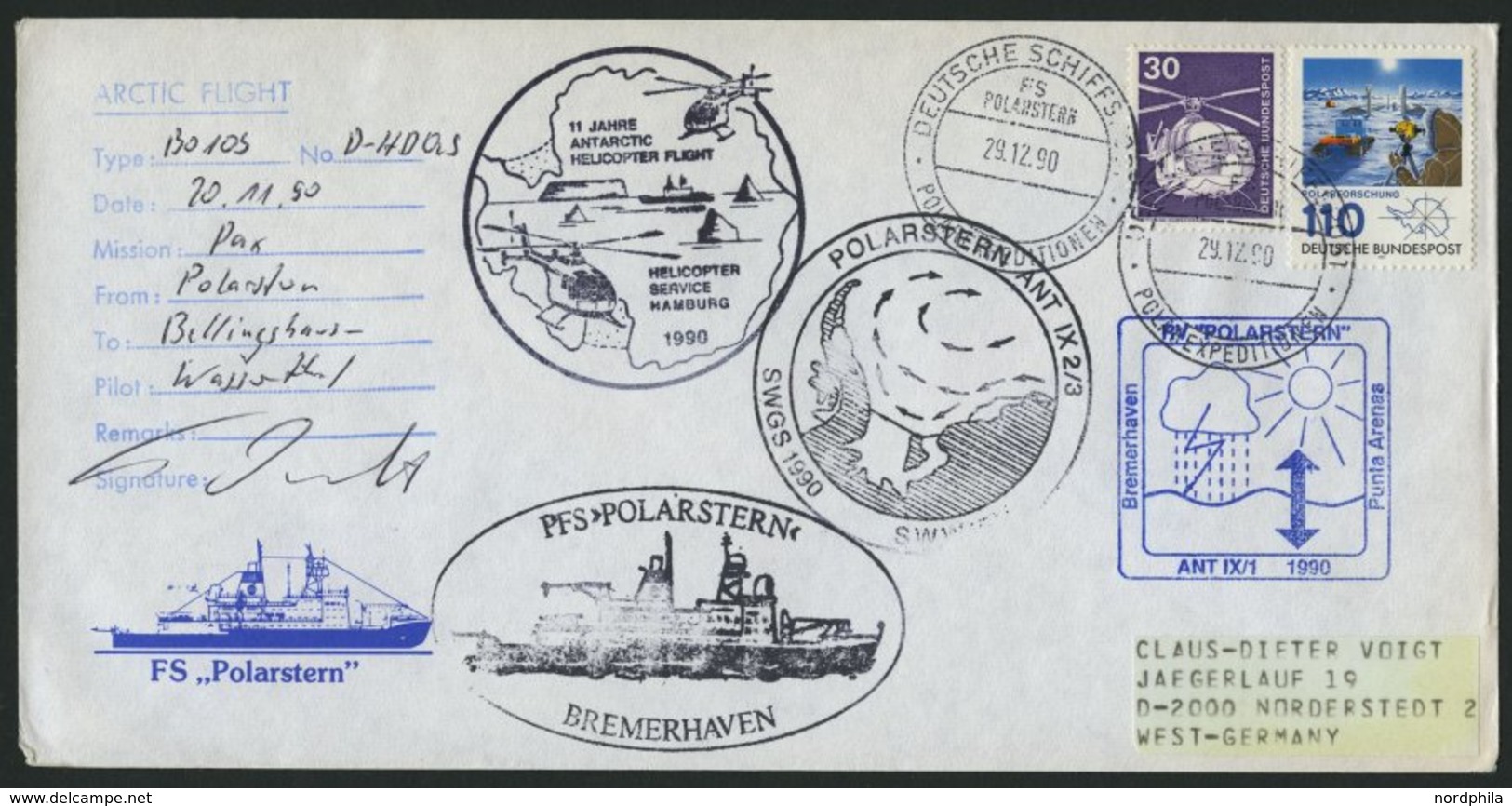 SONSTIGE MOTIVE 1990-97, Siebente, Neunte Und Zehnte Antarktis-Expedition Der Polarstern, Interessante Sammlung Mit 96 V - Ohne Zuordnung