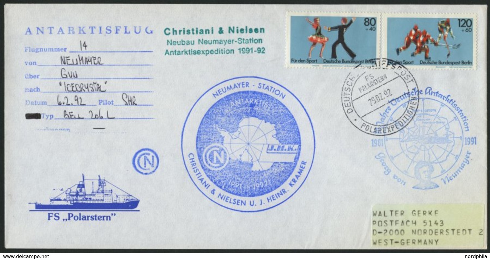 SONSTIGE MOTIVE 1990-97, Siebente, Neunte und Zehnte Antarktis-Expedition der Polarstern, interessante Sammlung mit 96 v