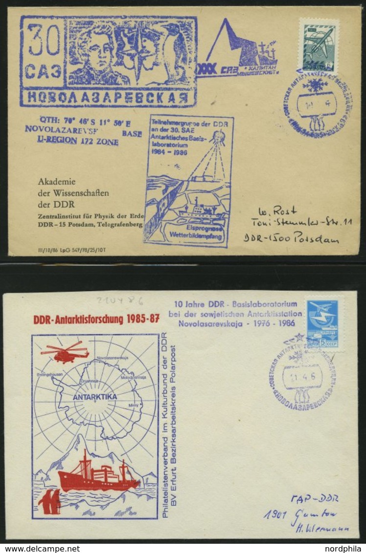 SONSTIGE MOTIVE 1958-89, DDR-Antarktisforschung, Sammlung mit über 200 verschiedenen Belegen im Briefalbum, Pracht