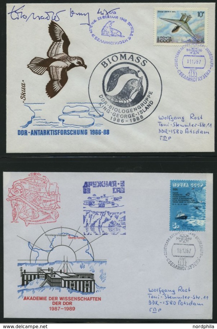 SONSTIGE MOTIVE 1958-89, DDR-Antarktisforschung, Sammlung mit über 200 verschiedenen Belegen im Briefalbum, Pracht