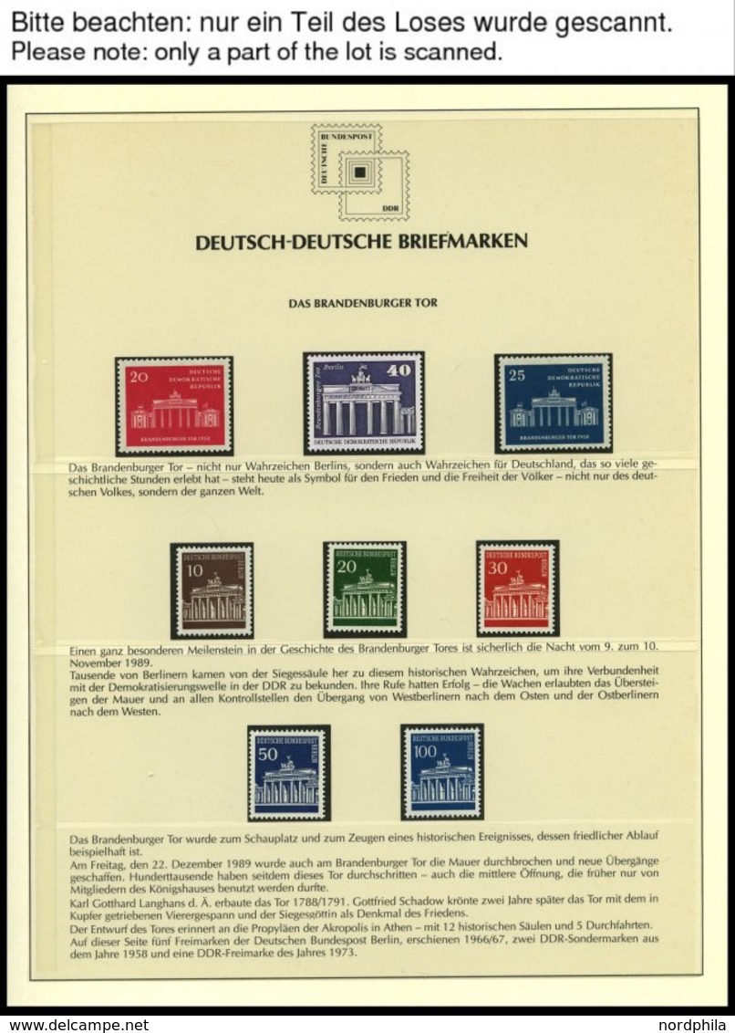 SONSTIGE MOTIVE **,Brief,o , Deutsch-Deutsche Briefmarken Auf Siegerseiten Im Album Und Einem Leitzordner Mit Einzelmark - Non Classificati